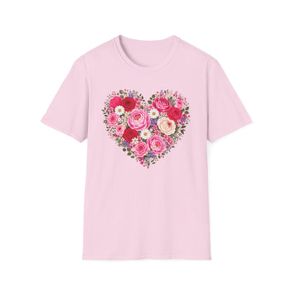 Floral Heart Love T Shirt
