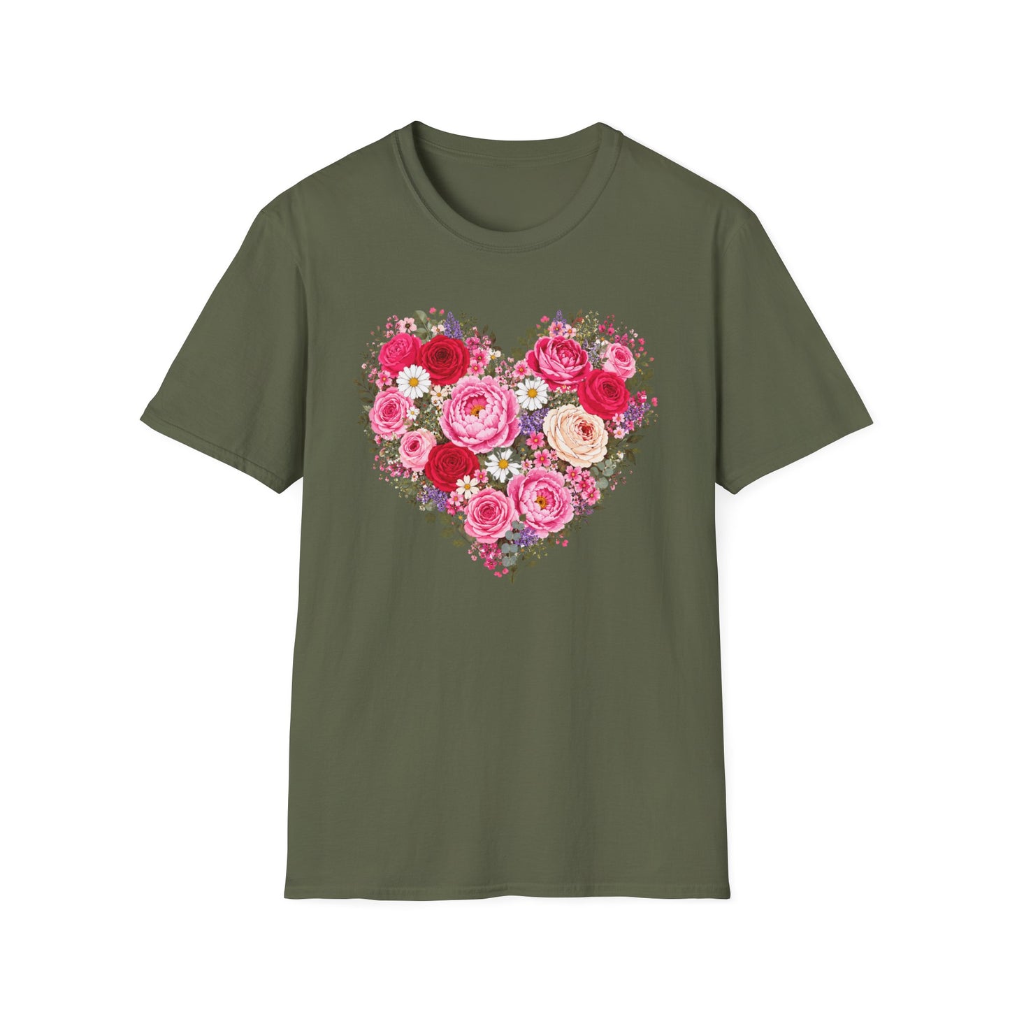 Floral Heart Love T Shirt