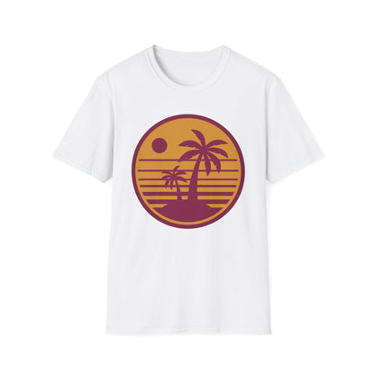 Retro Tropical Palm Tree Sunset T Shirt