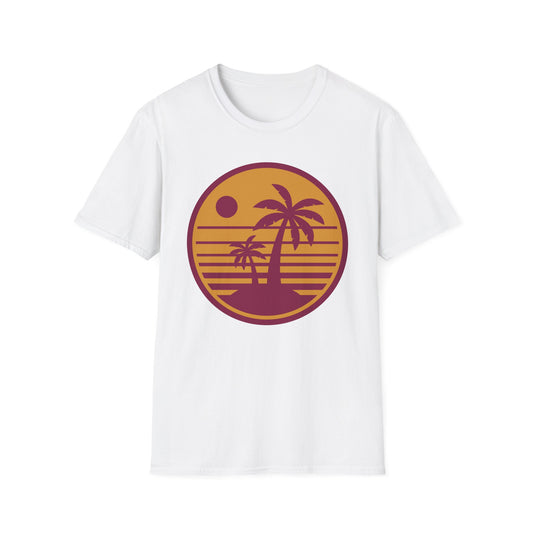 Retro Tropical Palm Tree Sunset T Shirt