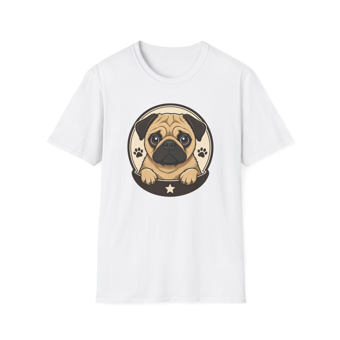 Cute Pug Dog Graphic T Shirt