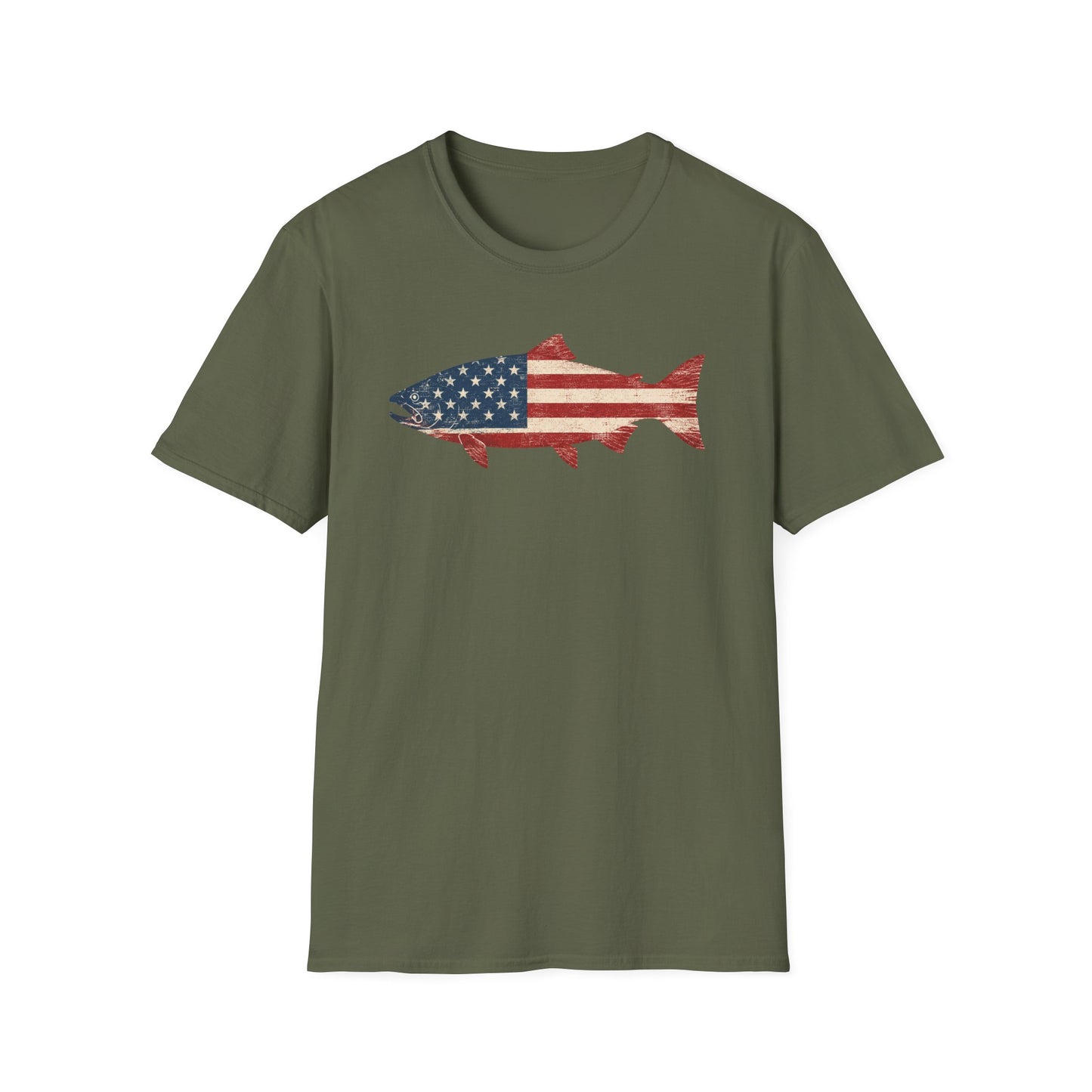 American Salmon Fishing T Shirt
